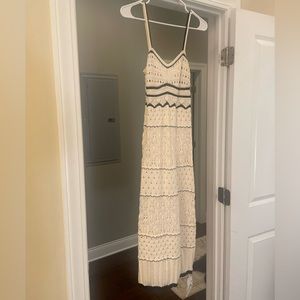 Crocheted midi dress.